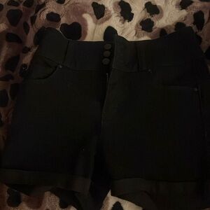 Black high rise Jean shorts
